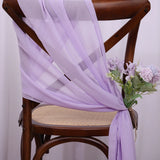 12PCS Chiffon Chair Sashes Wedding Chair Decoration 16x275cm Long For Wedding Aisle Decorations Party Banquet Event Baby Shower