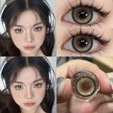 0~-6.00 Natural Korean Lenses 1Pair Colored Contact Lenses Brown Lenses Blue Eye Fashion Lenses