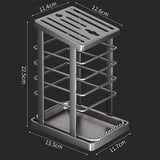 Stainless Steel Knife Holder Space Saving Knife Rack with Slots Storage Rack Multi-Function Knife Holder Storage Rack Dish Rack