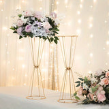 Ikeehome  2/10 Pcs 23.6inch High Metal Small Vase, Wedding Banquet Table Flower Center Decoration Metal, Artificial Flower Display Stand Wedding Christmas Carnival Party Dinner Event Hotel Home Decoration