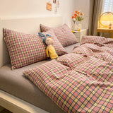 Nordic sling 100 Cotton Stripes Duvet Cover 150x200 Size Girl's Room housse de couette Skin friendly Quilt Cover Bed Linen