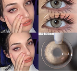 1Pair Green Color Contact Lens Pupils Nature High Quality Myopic Green Lens Blue  Eyes - 0.00 to- 8.00 Diopter Lenses