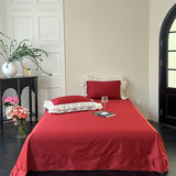 4Pcs Pink Chiffon Lace Princess Wedding Bedding Set Luxury 100% Cotton Duvet Cover Bed Sheet Or Quilted Bedspread Pillowcases