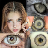 Prescription Half Year Disposable Colored Contact Lenses | 1Pair Natural Grey Color Contacts Beauty Cosmetics