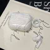 Clear Silicone Case For AirPods2 3 4 Pro 2 2nd Generation Earphone Accessories Protection Cover Simple White Curve With Keychain