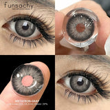 Color Contact Lenses for Eyes 1 Pair Gray Fashion Cosmetic Lenses Green Pupils Gray Natural Eye Contacts Women Eye Lens