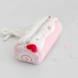 Cute Kawaii Swiss Roll Cake Plush Desktop Large Capacity Storage Pencil Case Zipper Pouch Cosmetic Bag Girl Student Gift lovely