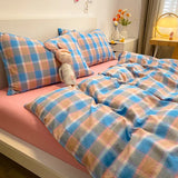Nordic sling 100 Cotton Stripes Duvet Cover 150x200 Size Girl's Room housse de couette Skin friendly Quilt Cover Bed Linen