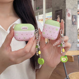 For AirPods Pro3 Pro 2 AirPods 2 3 4 Case Fashion Cute Frosted polka dot apple Shock Proof Earphone Protective Sleeve