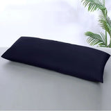 Long Style 100% Bamboo Fiber Pillowcase With Zipper 45x150cm Cooling Anti-bacterial Solid Color Double Bed Pillow Cover 45x180cm