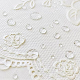 Rectangular PVC Tablecloth Waterproof Embroidered Rice White Lace Table Cloth Oilproof Wash Free Dining Table Protection Cover