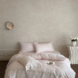 1000TC Egyptian Cotton French Hollow Lace Patchwork Princess Pink Bedding Set Duvet Cover Flat/Fitted Bed Sheet Pillowcases 4Pcs