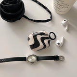 Zebra Pattern + Ring Is Suitable for Apple for Airpodspro2 Case/For Airpodspro Case/For Airpods4 Case/For Airpods3 Case/For Airpods2 Case/Fashion Women's Headphone Case/Casual Headphone Case