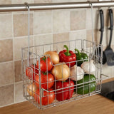 Large Capacity Stainless Steel Hanging Basket Space Saving Rustproof Hanging Shower Basket with Hook Detachable Bathroom Shelf