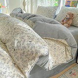 Ikeehome  new pure cotton cotton milk fleece thermal single quilt cover household dormitory bedding, no pillowcase and bed sheet
