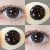 2Pair 14.2-14.5 Diameter Black Gray Lenses Natural Pupils Brown Colored Lenses for Eyes Female Beauty and Fast Shipping