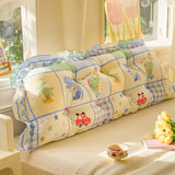Cartoon Printed Children's Room Headboard Cushion Lotus Leaf Lace Waist Protection Pillows Reading Watching Drama Relaxation Mat