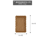 Rectangle Emboss Wooden Pallets Dessert Tea Break Cake Coffee Shop Bar Supplies Tableware Dining Plate Originality Retro Plate