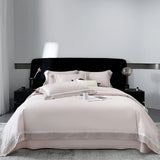 4Pcs Premium 1000TC Egyptian Cotton Simple Solid Color Bedding Set Duvet Cover Bed Sheet/Fitted Sheet Pillowcases Home Textiles