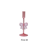 1Pc Original Design Bow Tall Glass Candle Holder, Exquisite and High-Looking Bow Candle Holder, Aromatherapy Candle Holder, Suitable for Wedding Banquet Party Candle Holder, Home Decoration Ornaments Candle Candle Candle Hold