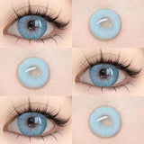 1 Pair New Myopia Lenses Colored Contact Lenses for Eyes With Degrees Prescription Blue Pupil Beauty Makeup Eye Lenses