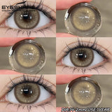 1 Pair Color Contact Lenses for Eyes fashion Color Eye Lens Brown Eye Lenses  Gray Pupils Lens Yearly soft lenses