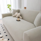 1/2/3/4 Seater Thick Corduroy Full Wrap Sofa Cover, Non-Slip Anti-Scratch Pet-Friendly Washable Slipcover with Armrests