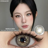 1pair Myopia Contact Lenses Big Black Eyes Cosmetic Contacts Lenses Beautiful Yearly Colored Contact Natural Lenses Eye