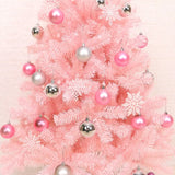 Artificial Pink Christmas Tree with Metal Stand, PVC Encryption Xmas Tree, Party Decoration, Home and Office