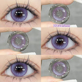 1 pair New Purple Halloween Colored Contact Lenses Beauty Myopia Lens for Eyes Fashion Big Eye Lenses Natural Blue Lenes