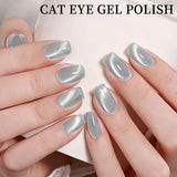 15ml Universal Silver Cat Eye Gel Polish. Glittery, Magnetic. Needs UV/LED Lamp. For Home & Salon DIY