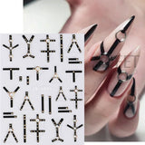 5D Relief Skeleton Hand Halloween Nail Art Stickers Devil's Eye Slider Decal DIY Manicure Decoration Tips Nail Accessories Tools