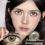 1 Pair Colored Contact Lenses Natural Brown Pupils Green Eyes Contact lenses Gray Soft Contacts 14.20mm