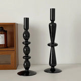 Black Candle Holder Home Decor Candlesticks Living Room Modern Decoration Glass Vase Bookshelf Decor Candle Stick Holder