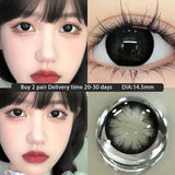 1Pair Natural Color Contact Lenses Large Diameter Pupils Black Eyes Brown Gray Soft Circular Lenses Makeup Fast Shipping