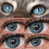 New 1 Pair Colorful Contact Lenses for Eyes Fashion Natura Gray Eye Contacts Blue Eye Lenses Green Lenses Yearly