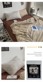 Hot Bedding Set Bedroom Decor Washed Cotton Double Duvet Cover Set Duvet Cover Flat Sheet Quilt Cover Pillowcase Home Textiles