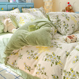 New Style 200-gram Fresh Light Milk Fleece Single Quilt Cover Autumn Winter Printed Cartoon Fleece Warm Student Duvet Cover