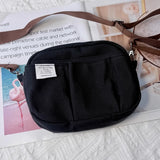 Large Capacity Canvas Storage Bag Simple Design For High School Students Multi-Layer Pencil Case And Bag For Boys And Girls
