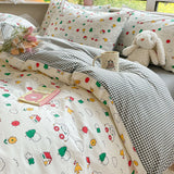 Cotton Bedding Set Fre Country Sle All Cotton Four Piece Dormi Quilt Cover Tee Piece Student Bedding Set