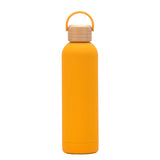 Sports Thermos Cup With Bamboo Lid And Handle,Stainless Steel Vacuum Flasks,Camping Gym Drinkware,Small Mouth Water Bottle,750ml