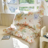 2pcs Flower Prints Ruffles 100% Cotton Pillowcases 48x74cm Sizes Cushion Cover for Bed Floral Style Adults Kids Pillowslip 베개커버