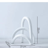 Geometric Arch Shaped Resin Ornaments Desktop Black and White Handicraft Modern Home Decoration