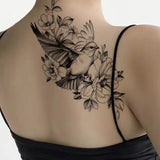 1 Sheet Flower Bird Tattoo Sticker Waterproof Lasting Temporary Tattoo