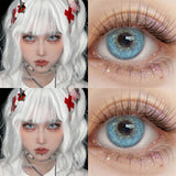 Anime Colored Contact Lenses Miku Cosplay Coloured Contact Lens Yearly Beauty Small Pupils Lens Pink Eye Lenses