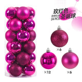 24/36Pcs Christmas Decoration 3/4CM Balls Hanging Christmas Tree Pendants Ornaments for Home Party Decor New Year Gift Accessory