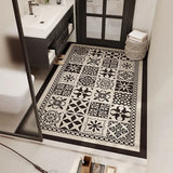 Bathroom Carpet Non-slip Bath Absorbent Floor Mat Quick Drying Toilet Entrance Doormat Retro Patterns Rug Alfombra