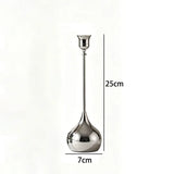 Silver Metal Candle Holder,Romantic Wedding Festival Dinner Table Candlelight,Hotel Living Room Home Decoration Candlestick