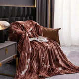 Purple Blanket for Winter Tie Dyeing Warm manta Single/Queen/King High Quality 300gsm Plaids for Sofa Thow Blanket