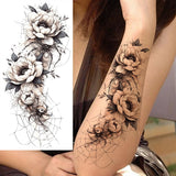 1 Sheet Realistic Flying Birds Flowers Temporary Tattoos For Women Girls Waterproof Long Lasting Fake Tattoo Sticker 3D Body Art